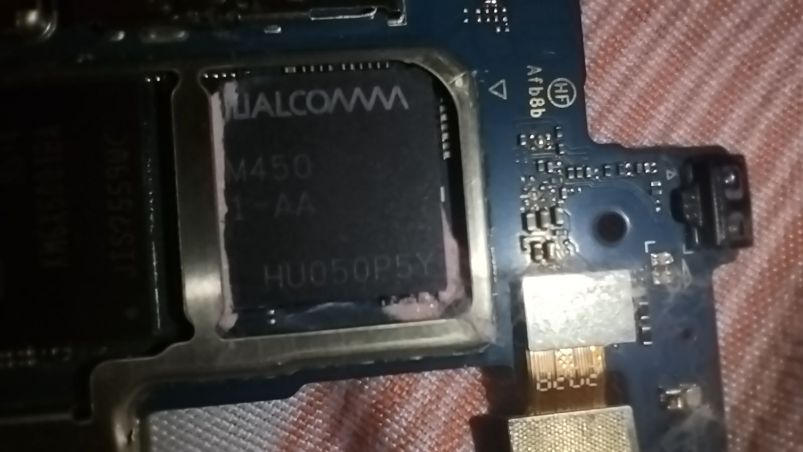 Bir Qualcomm Snapdragon yonga setinin yakın çekim fotoğrafı
